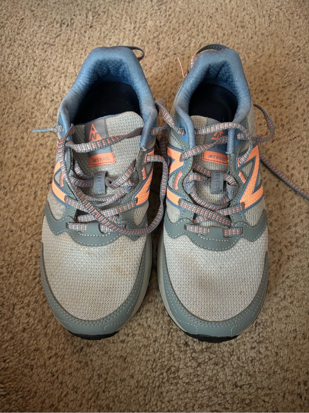 New Balance Sneakers in Gray with Peach Accents